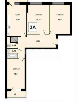 3-к квартира, вторичка, 92м2, 14/25 этаж