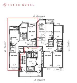 3-к квартира, строящийся дом, 102м2, 14/18 этаж