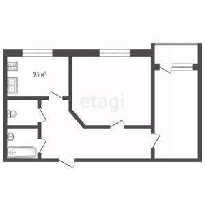 2-к квартира, вторичка, 47м2, 6/10 этаж
