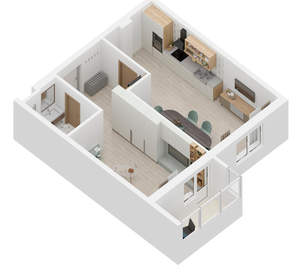 1-к квартира, вторичка, 53м2, 2/26 этаж
