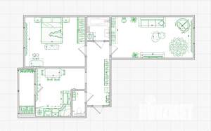 2-к квартира, вторичка, 60м2, 5/11 этаж