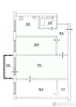 3-к квартира, вторичка, 55м2, 4/5 этаж