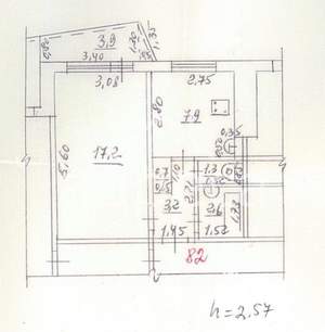 1-к квартира, вторичка, 33м2, 12/12 этаж