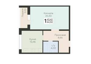 1-к квартира, вторичка, 45м2, 10/10 этаж