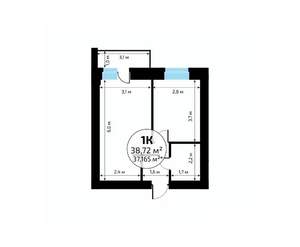 1-к квартира, вторичка, 39м2, 14/18 этаж