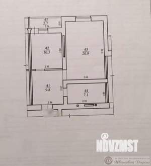 1-к квартира, вторичка, 51м2, 4/10 этаж
