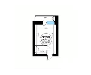 Студия квартира, вторичка, 27м2, 14/18 этаж