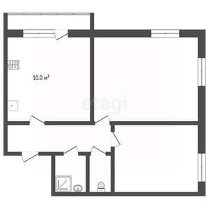 2-к квартира, вторичка, 60м2, 9/16 этаж