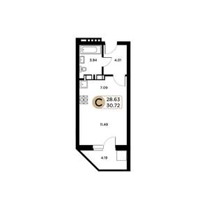 Студия квартира, вторичка, 29м2, 26/26 этаж