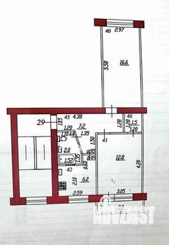 2-к квартира, вторичка, 47м2, 3/5 этаж