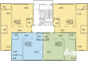 3-к квартира, строящийся дом, 103м2, 20/27 этаж