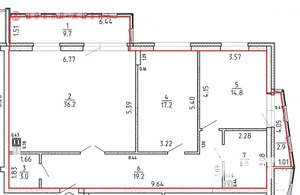 3-к квартира, сданный дом, 110м2, 4/16 этаж