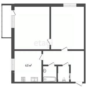 2-к квартира, вторичка, 41м2, 4/5 этаж