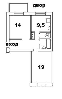 2-к квартира, вторичка, 58м2, 5/5 этаж