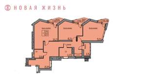 2-к квартира, вторичка, 89м2, 15/19 этаж