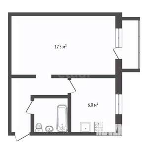 1-к квартира, вторичка, 30м2, 4/5 этаж