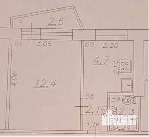 1-к квартира, вторичка, 23м2, 9/9 этаж