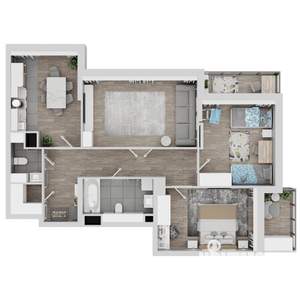 3-к квартира, вторичка, 98м2, 15/22 этаж