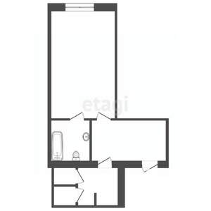 1-к квартира, вторичка, 23м2, 3/3 этаж