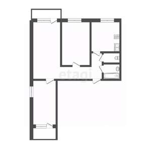 3-к квартира, вторичка, 61м2, 7/9 этаж