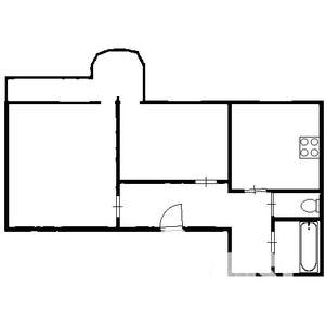 2-к квартира, вторичка, 45м2, 6/9 этаж