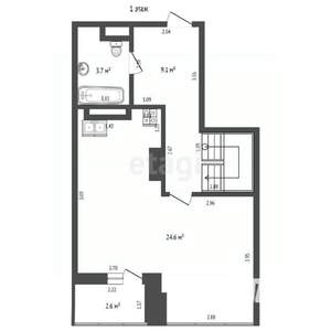 2-к квартира, вторичка, 62м2, 25/25 этаж