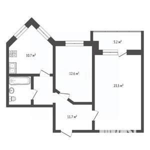 2-к квартира, вторичка, 63м2, 5/10 этаж