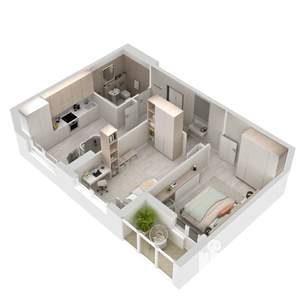 2-к квартира, вторичка, 54м2, 10/15 этаж