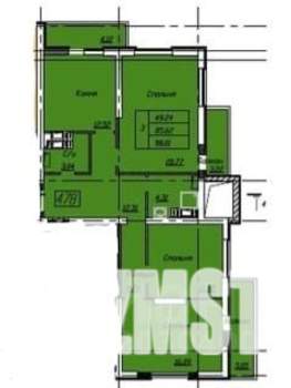 3-к квартира, вторичка, 98м2, 5/32 этаж