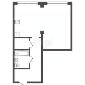 Студия квартира, вторичка, 64м2, 4/7 этаж