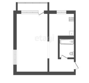 1-к квартира, вторичка, 30м2, 3/5 этаж