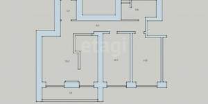 3-к квартира, вторичка, 77м2, 2/3 этаж