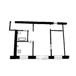 2-к квартира, вторичка, 44м2, 3/4 этаж