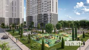 1-к квартира, строящийся дом, 45м2, 24/26 этаж