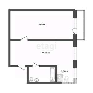 2-к квартира, вторичка, 44м2, 6/9 этаж