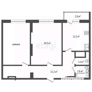 2-к квартира, вторичка, 75м2, 11/25 этаж
