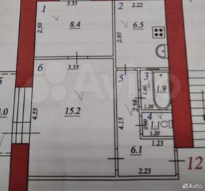 2-к квартира, вторичка, 40м2, 4/9 этаж