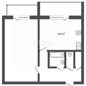 1-к квартира, вторичка, 56м2, 7/9 этаж