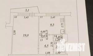 1-к квартира, вторичка, 37м2, 7/9 этаж