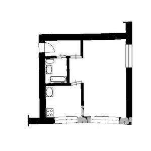 1-к квартира, вторичка, 32м2, 3/5 этаж