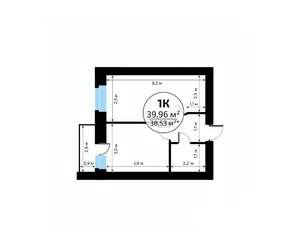 1-к квартира, вторичка, 40м2, 3/18 этаж