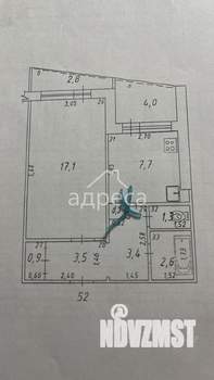1-к квартира, вторичка, 37м2, 9/9 этаж