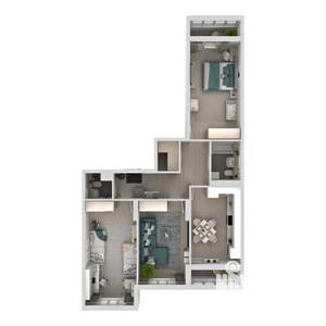 3-к квартира, вторичка, 85м2, 11/24 этаж