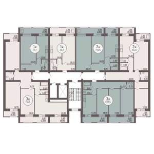 2-к квартира, вторичка, 87м2, 6/8 этаж