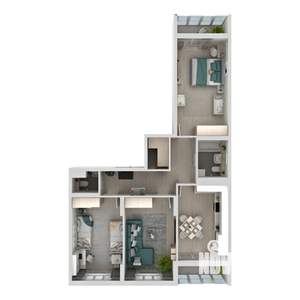 3-к квартира, вторичка, 80м2, 20/24 этаж