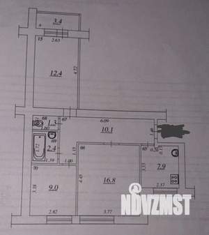 3-к квартира, вторичка, 59м2, 5/9 этаж