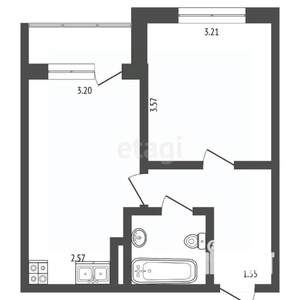 1-к квартира, вторичка, 41м2, 3/8 этаж