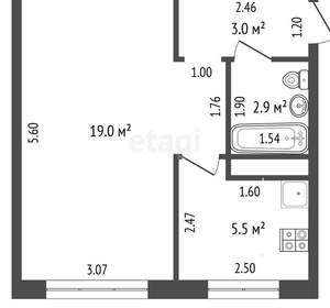 1-к квартира, вторичка, 30м2, 1/5 этаж