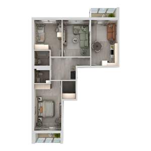 3-к квартира, вторичка, 80м2, 9/15 этаж