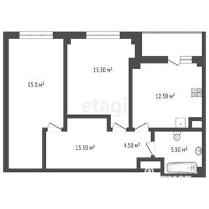 2-к квартира, вторичка, 67м2, 10/22 этаж
